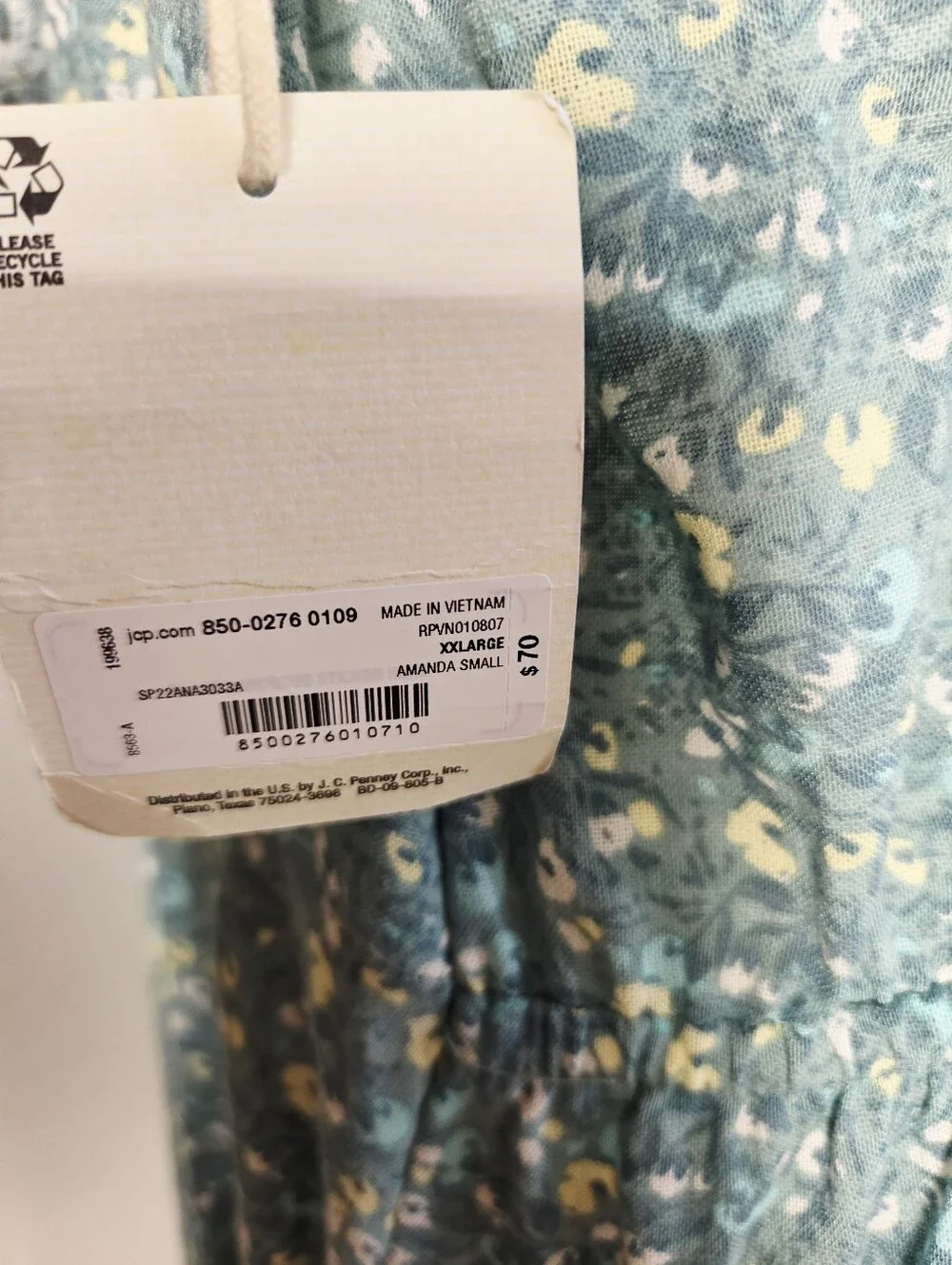 a.n.a Teal, Green & Yellow Floral Ruffled Tie in Back Maxi Dress, Size XXL, NWT - Picture 7 of 12